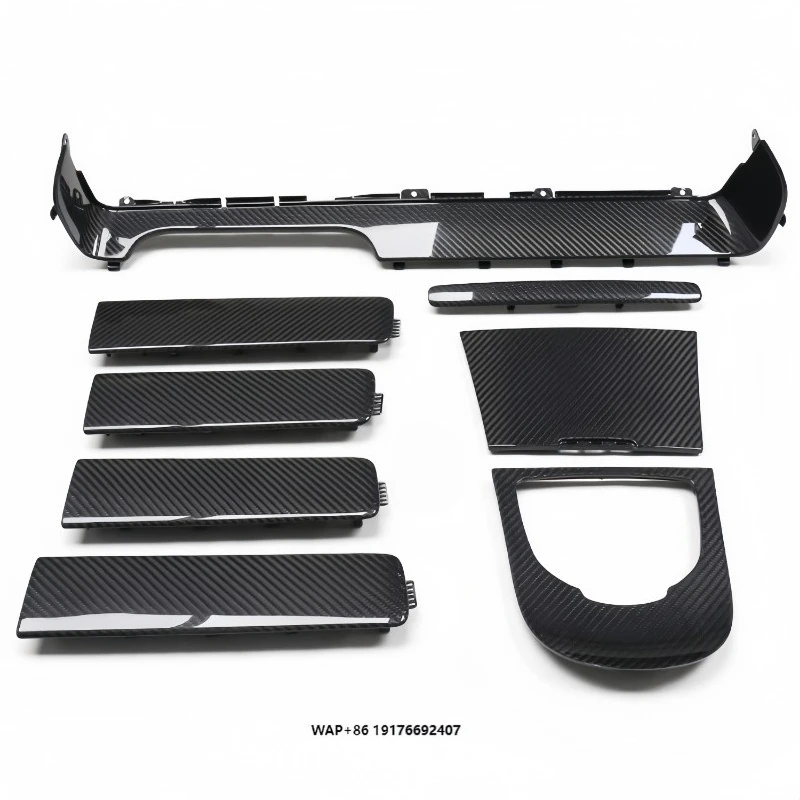For Benz G Class G63 W464 G550 G530 G65 G500 G350D Glossy Matte Replace Dry Real Carbon Fiber Interior Console Trim Set