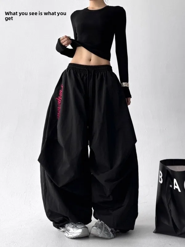 

Новые зимние женские брюки больших размеров на флисовой подкладке, свободные, струящиеся, с высокой талией, широкими штанинами, повседневные, в пол, для танцев и уличной моды