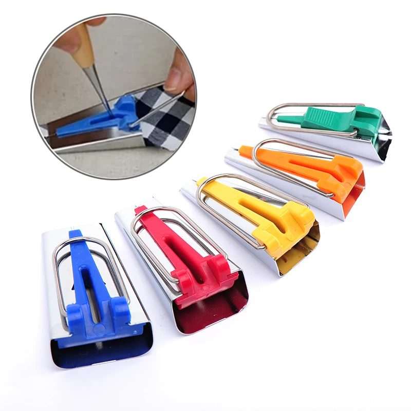 Fabricante de cinta al polarizada de tela de empalme, juego de 6mm/12mm/18mm/25mm, herramienta de encuadernación, acolchado, costura artesanal, Patchwork, dispositivo de ribete especial