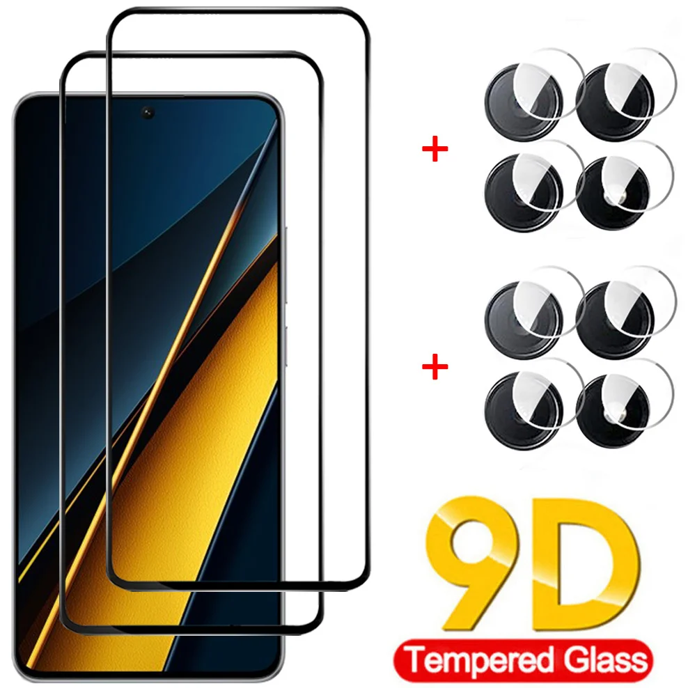 Poco X6 Pro Glass, Screen Protector for Poco X6 5G Tempered Glass Protection Poco X6 Pro Camera Film Poco X 6 Pro Xiaomi Poco X6