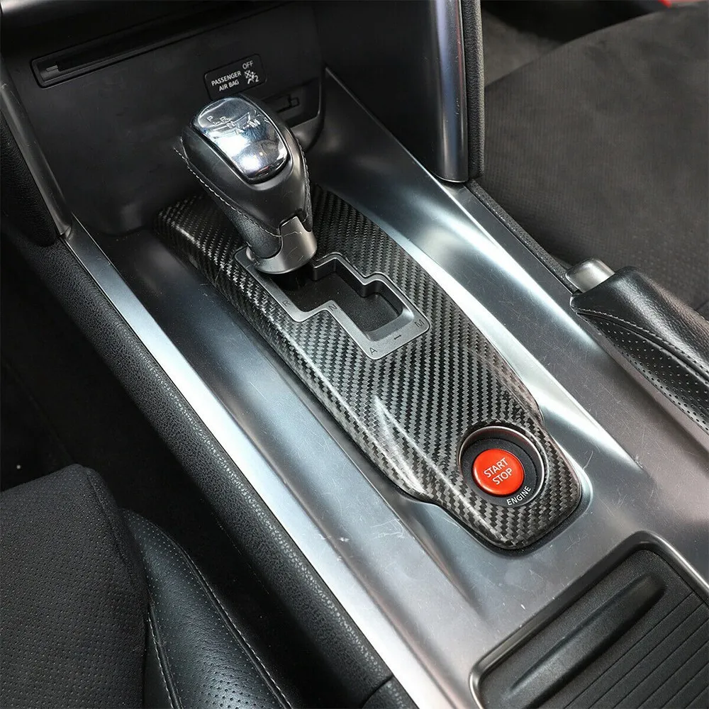 

Real Carbon Fiber Car Central Control Shift Gear Panel Cover Trim For Nissan GTR R35