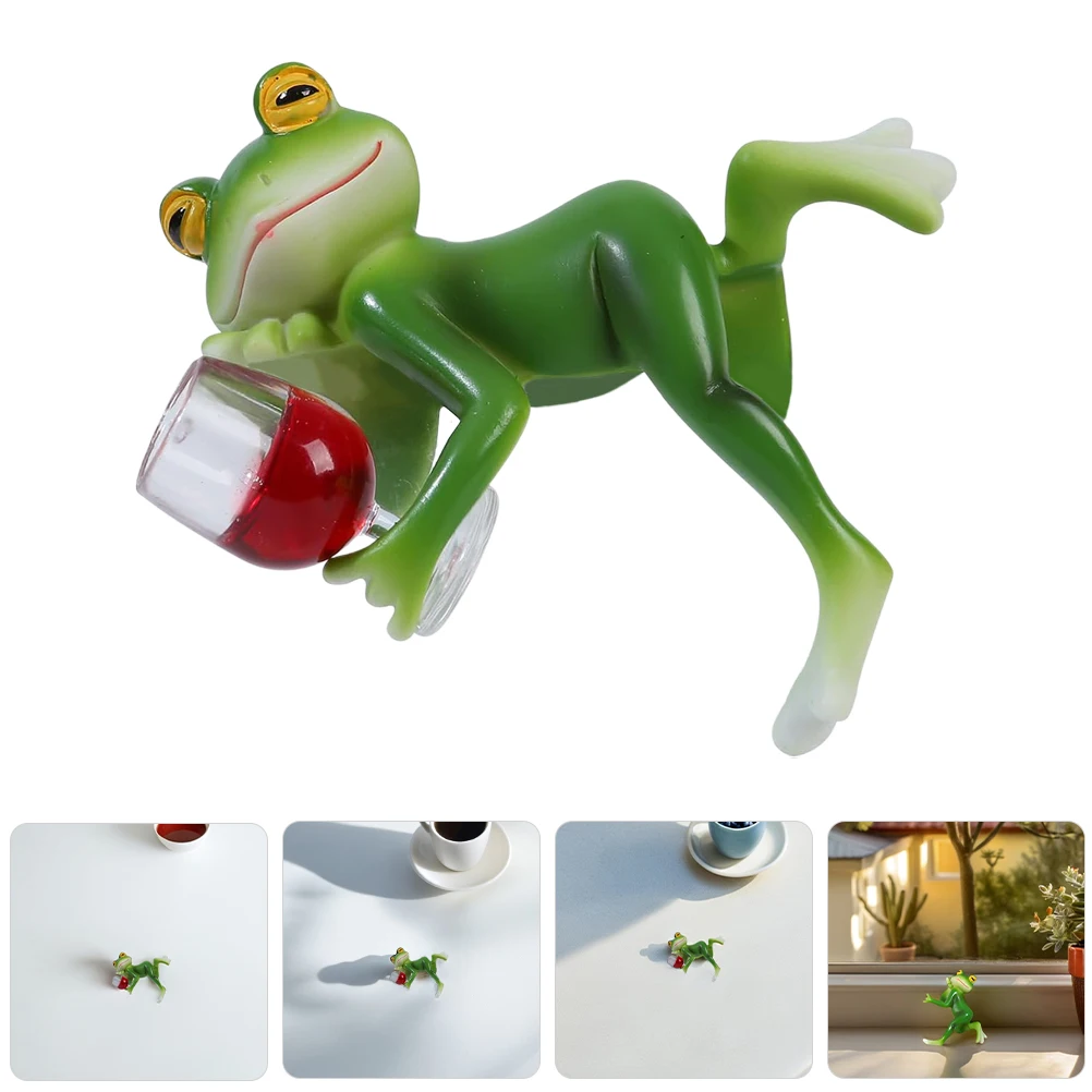 

Realistic Resin Frog Flowerpot Hanger Outdoor Garden Decor Animal Statue Space-Saving Edge Hanging Frog Ornament For Indoor