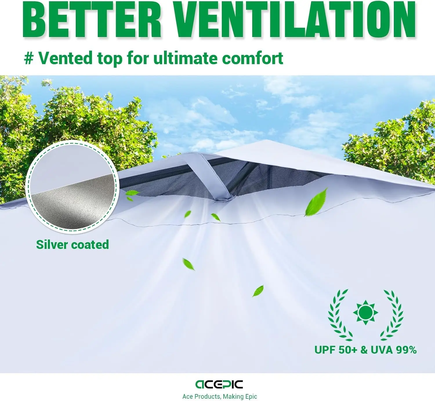 خيمة مظلة منبثقة فورية مع جدار جانبي للجيب ، مأوى شمس سهل الإعداد ، حقيبة حمل بعجلات للسقف بفتحة تهوية ، 8 حصص ، 4 Sa ، 10x10