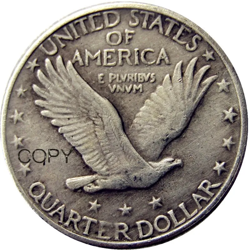 US 1916 Standing Liberty Quarter Silver Plated Copy Coin