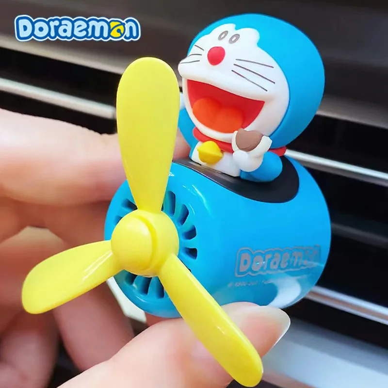 Doraemon-ambientador para coche, hélice giratoria, aromaterapia, difusor de Perfume Interior, adorno de fragancia