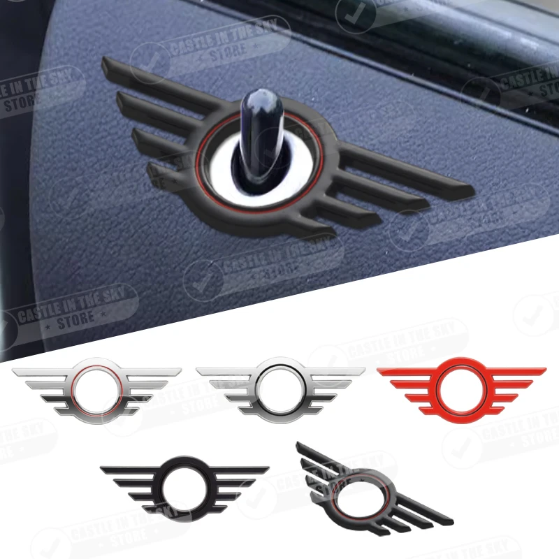 3D Car Sticke For MINI Cooper JCW R55 R56 R58 R59 F54 F60 R52 R53 Emblem Metal Door Window Pin Lift Lock Interior Badge Decal