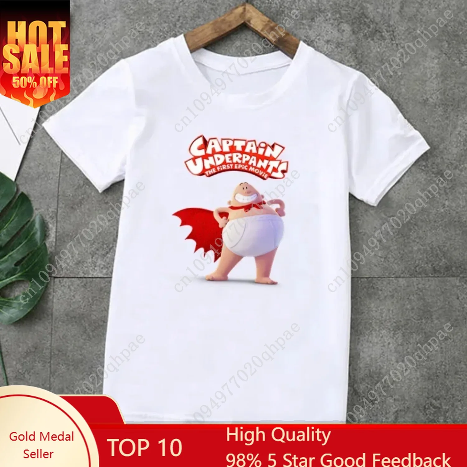 

Tops Stamp Summer Fashion Unisex T-shirt Kids Captain Underpants Cartoon T-Shirt Short sleeve Tops Print boys girls Tops,ooo5252