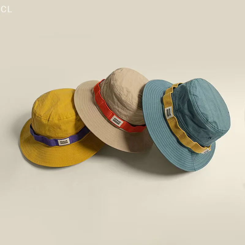 コントラストヴィンテージフィッシャーマンハット男性と女性用夏のアウトドアキャンプ登山帽子大きなつばの日よけ帽子