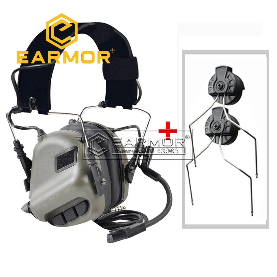 

OPSMEN EARMOR M32 MOD4 Tactical Headset & ARC Rail Adapter Set Shooting Earphone Noise Clearance Communication Headphones