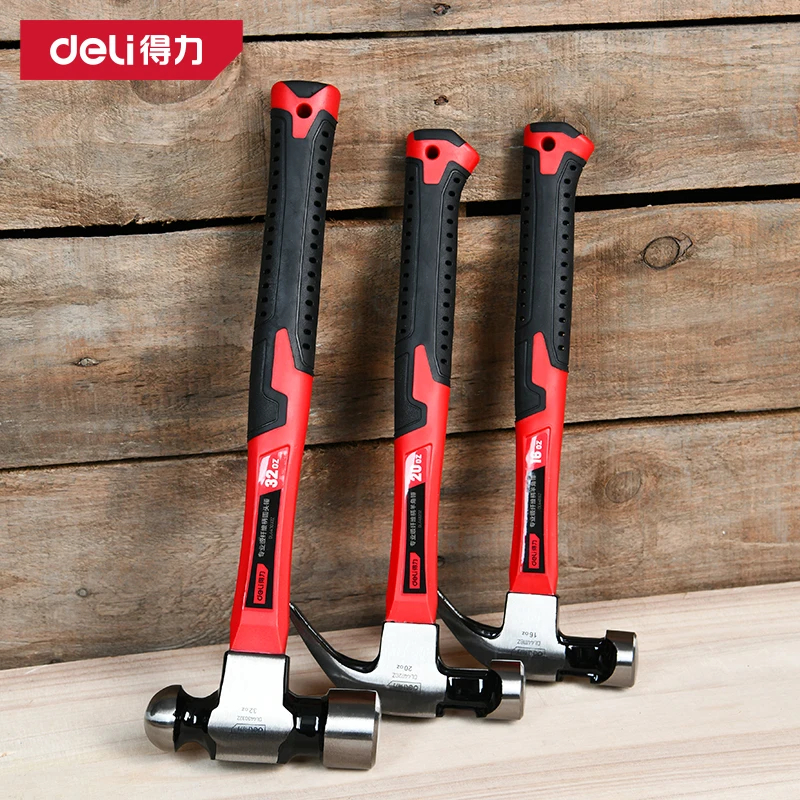 1 Pcs Nail Hammer Fibre-Absorbing Handle Round-Head Professional Hammer Multifunction Woodworking Portable Repair Hand Tool