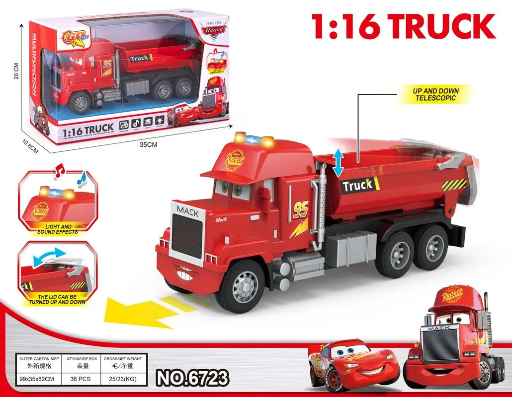 

Игрушка-машинка Disney Pixar Cars: Электрический грузовик-модель «Молния Макквейн» со световыми и звуковыми эффектами для детей, подарок