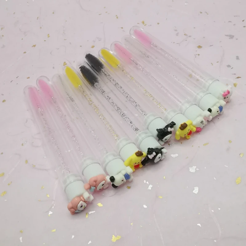 1Pcs Sanrio Reusable Eyebrow Brush Tube Disposable Eyelash Brush Eyebrow Brush Eyelash Resin Drill Replaceable Makeup