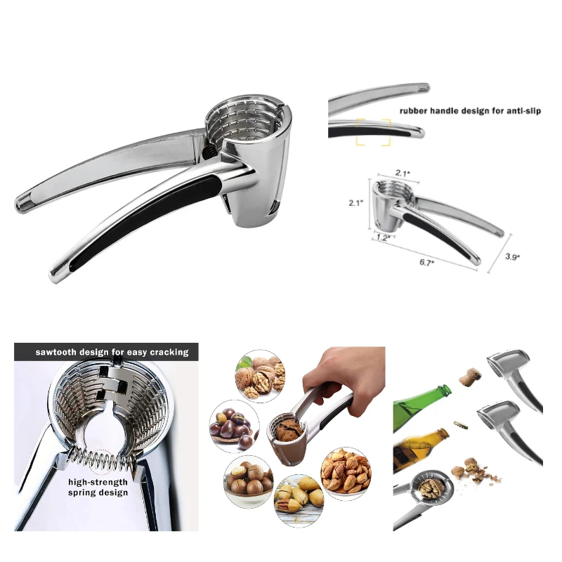 

Pliers for Various Nuts, Walnut Cracker for Walnuts and More, with A Socket Opening, Kitchen Tool, Heavy-duty Non-slip Handle