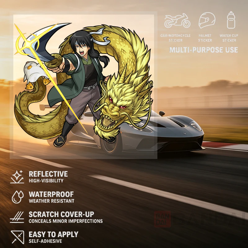 Car Stickers Anime Dragon Vinyl Decal Waterproof Die Cut for Fuel Tank Gas Cap Vehicle Body Auto Decor