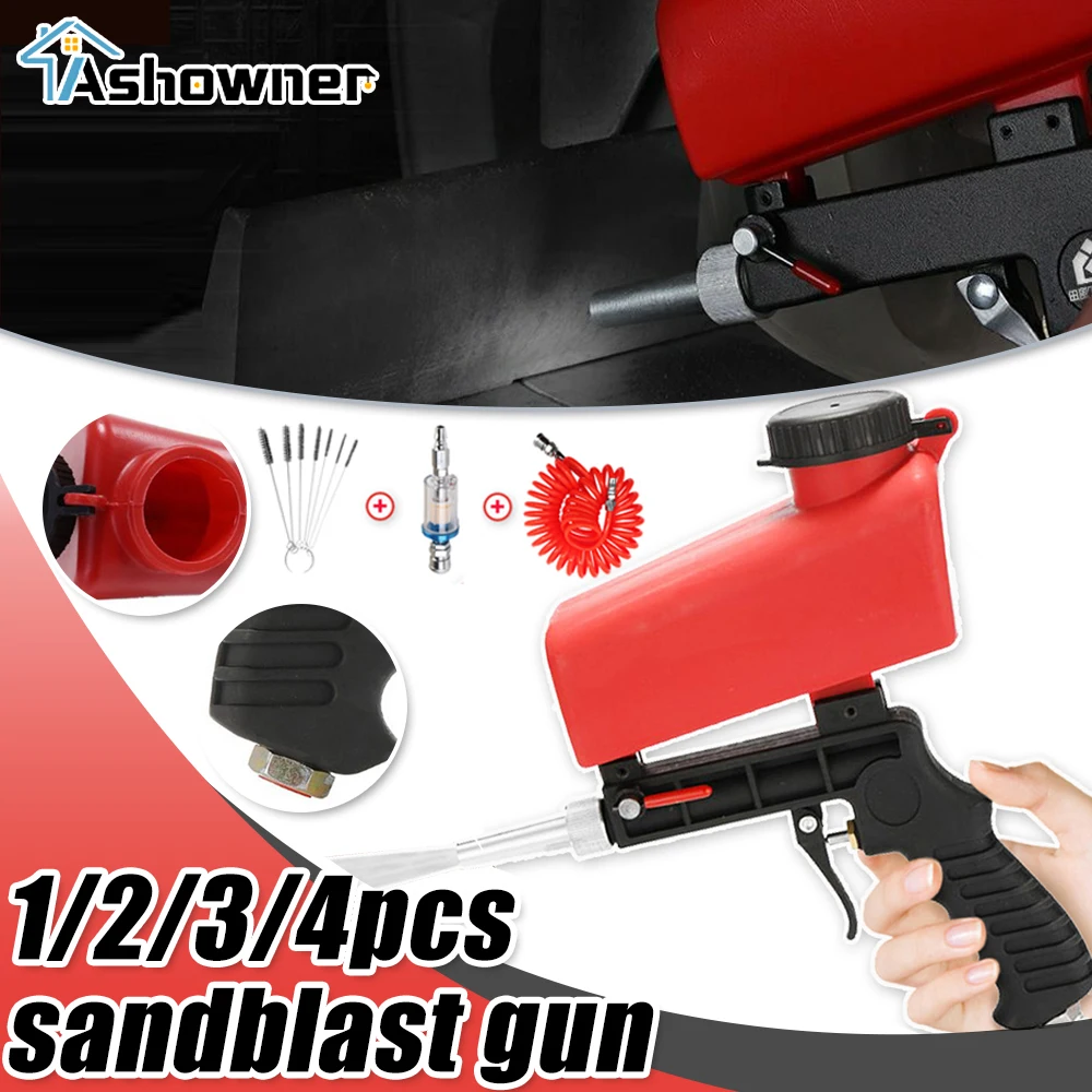 Sandblasting Gun Adjustable  Sand Blaster Sand Blasting Portable Machine Gravity Small Handheld Pneumatic Blasting Gun Tools