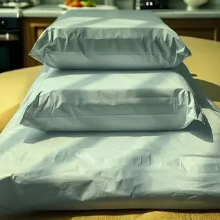25 Pcs White Polyester Shipping Bags, Heavy Duty Self-Seal Waterproof Mailing Pouches, Extra Large Size for Big Parcels, Commerc