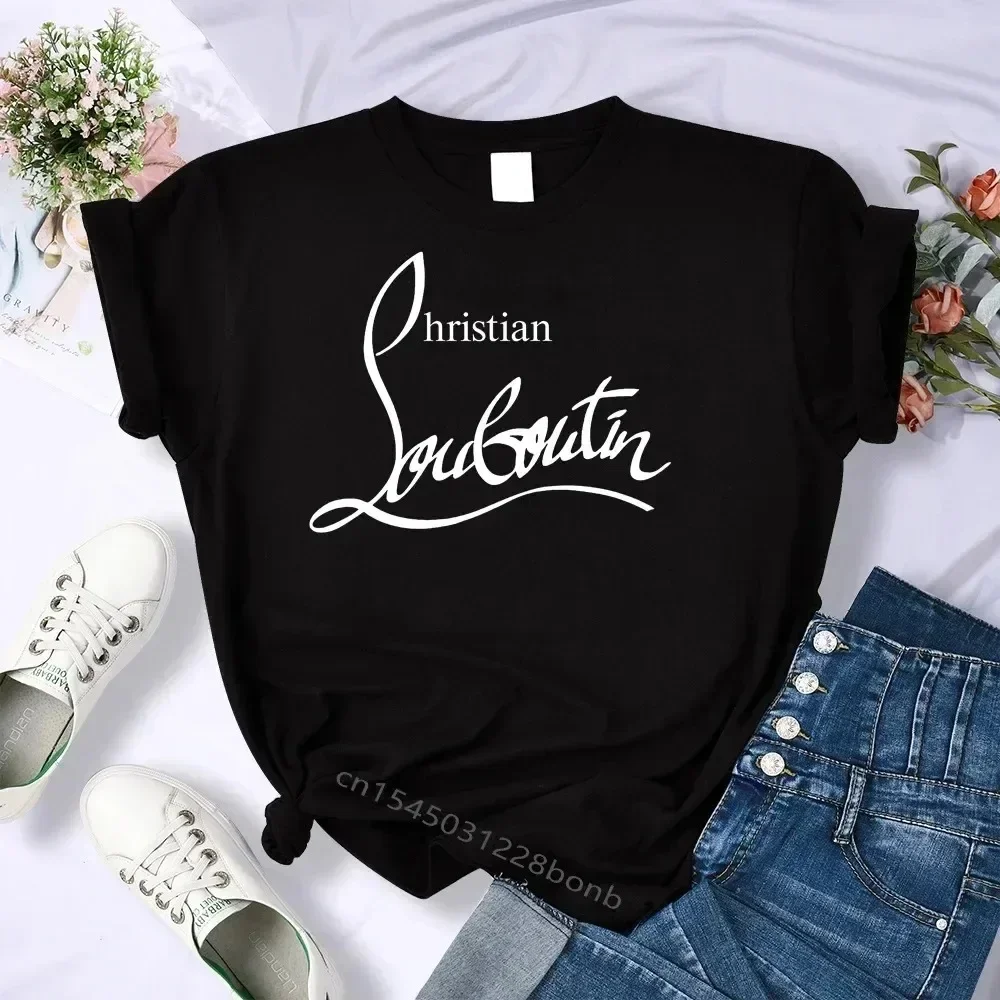 2024 Korean Kpop Love Rushed Fashion Clothing Women Lady Female One Shoulder Crop Tops T-shirt Summer Pure Loose Clothes