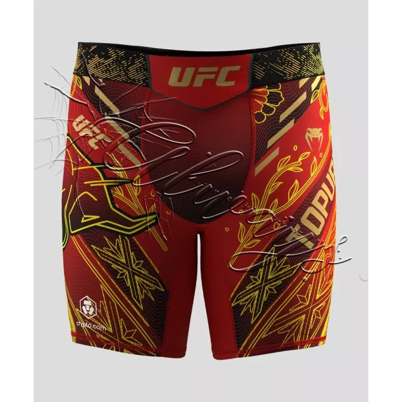 2026UFC Red Ilia Topuria Vale Tudo korte MMA vechttrainingsshorts Ademend sneldrogend Slim-fit elastische boksfitnessshort