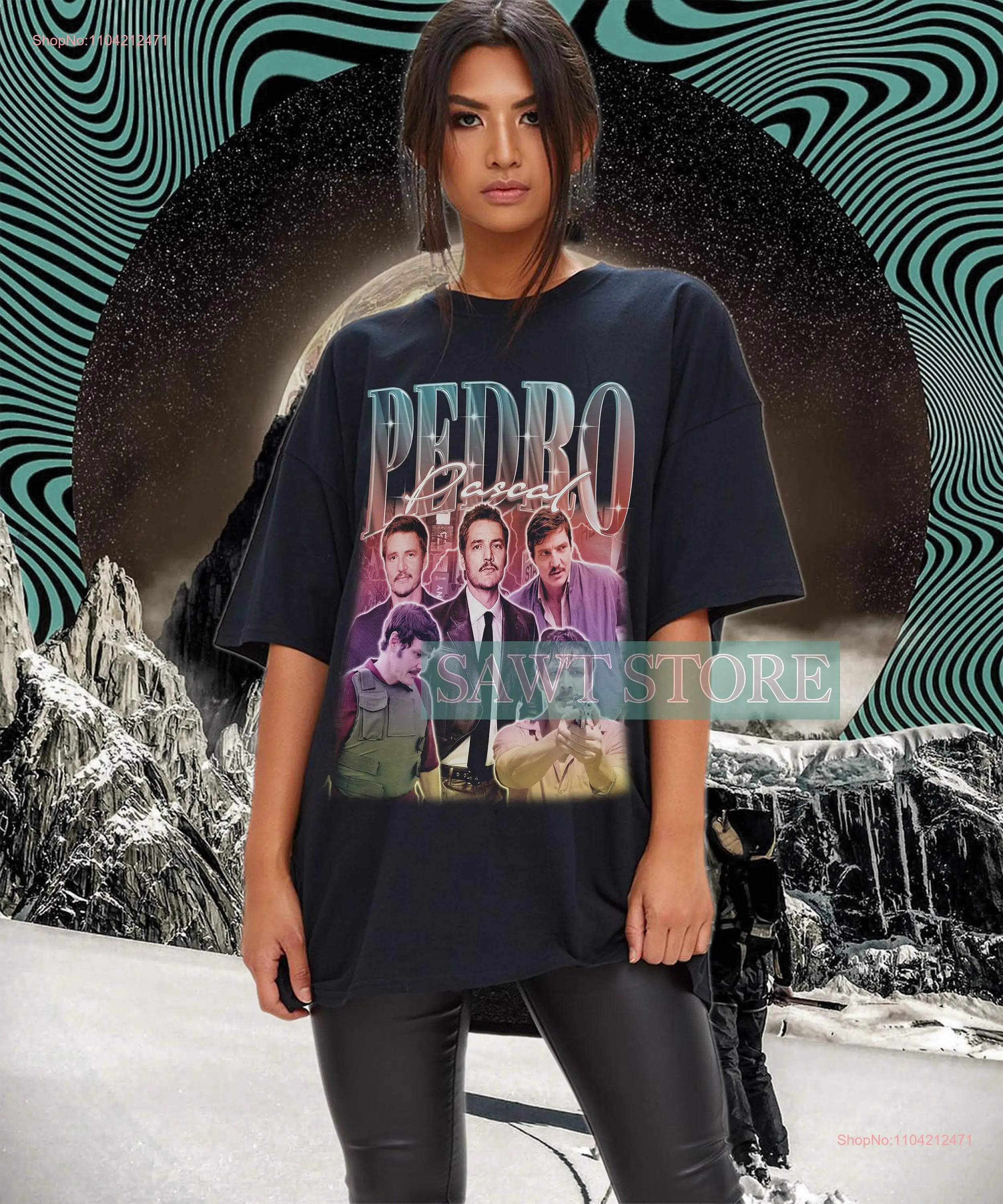 Limited PEDRO PASCAL T Shirt Actor Retro 90s Javier Peña Narco Fans Tribute Celebrity long or short sleeves