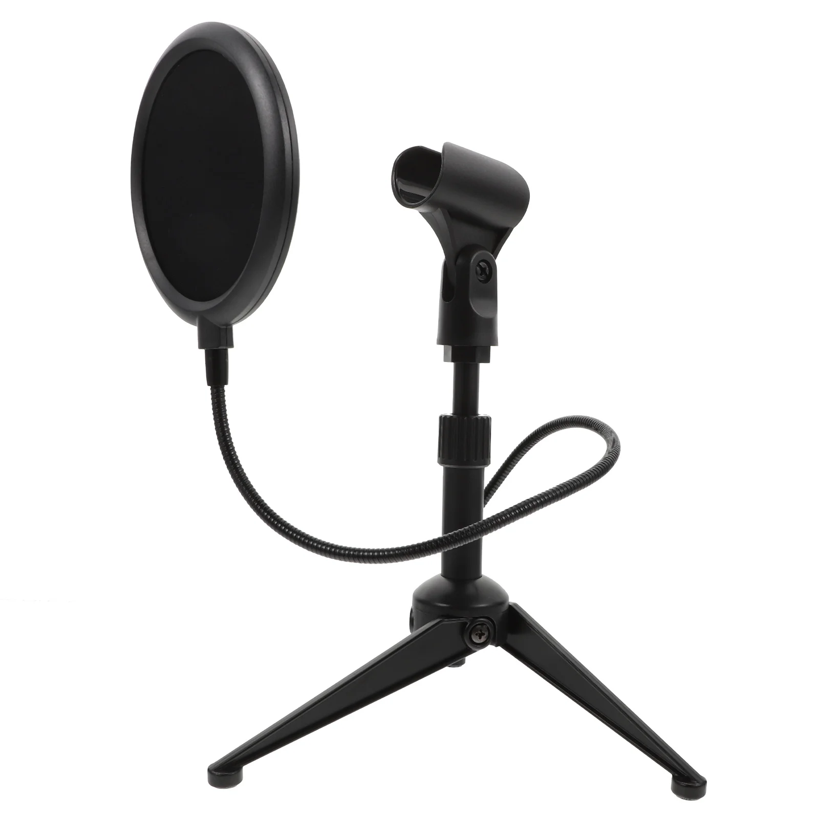 

Microphone Desktop Bracket Abs Metal Base Fixing Frame Mount Holder Foldable Height Adjustable Non Slip Pad