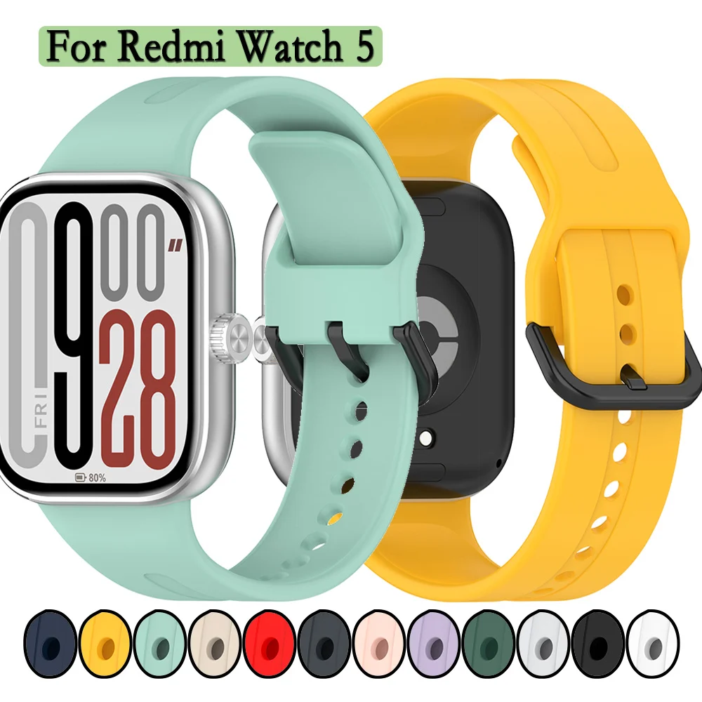 For Redmi Watch 5 Strap Single Color Silicone Watchband Adjustable and Durable Wristband For Redmi Watch 5 Wristband