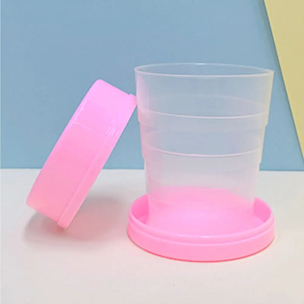 Tragbarer Klappbecher aus lebensmittelechtem Kunststoff, Reise-Kaffeetasse, Outdoor-Camping, einziehbarer Getränkebecher