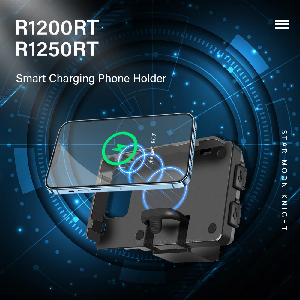 

Moto Wireless Charging USB Phone Holder For BMW R 1200 1250 RT R1200RT R1250RT 2020 Accessories GPS Support Navigation Bracket