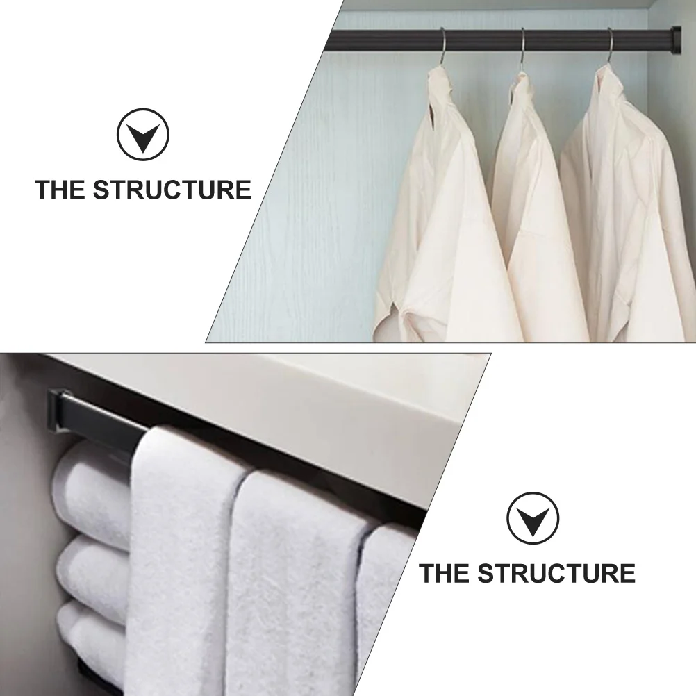 

10Pcs Wardrobe Closet Pole Bracket Aluminum Alloy Rust Resistant Thick Clothes Hanging Rod Base Holder