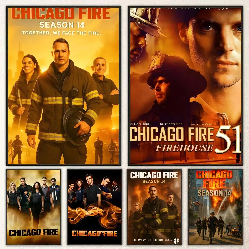 TV Series Chicago Fire Poster High-definition  poster stickers, suitable for bedroom, living room, home decoration