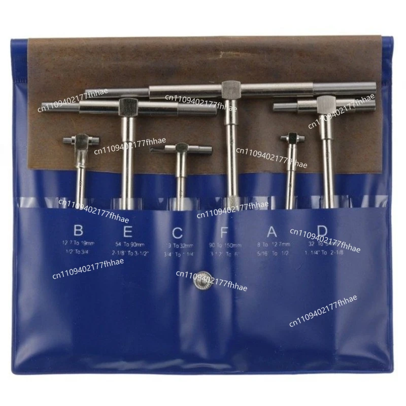 Square Head Inner Diameter Expansion Gauge, Adjustable Inner Gauge 8-150mm Pore Size Steel Inspection Tool Inner 6-piece Set
