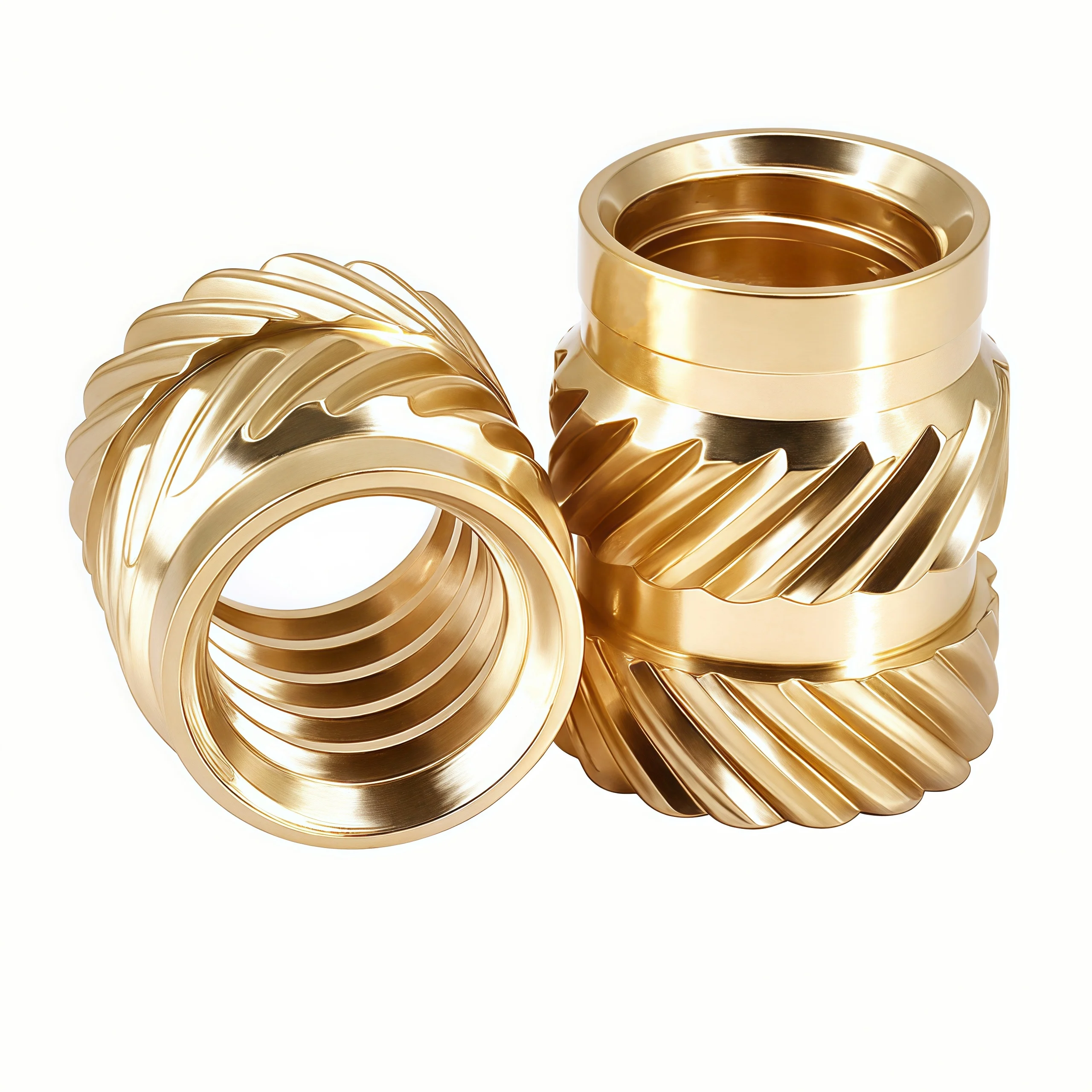 5-15pcsM8 M10 Brass Threaded Insert Nut Hot Melt Heat Knurled Embed Injection Insertnut for 3D Print Plastic Twill Injection Nut