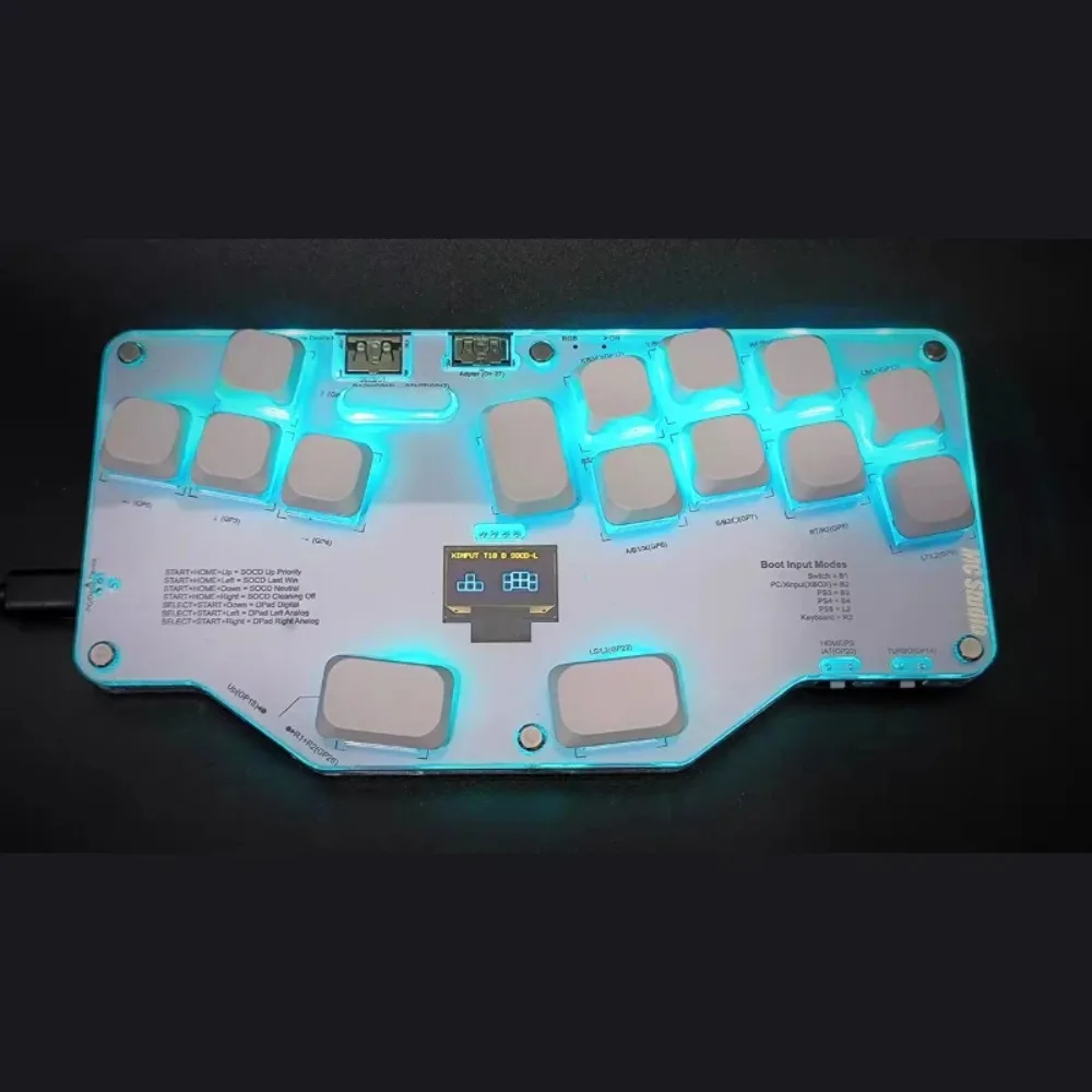 MCstudio Mixbox Fighting Game Mechanical Keyboard Wired RGB Low Profile Hot Swap Ergonomic Mini Custom Gaming Accessories Gift