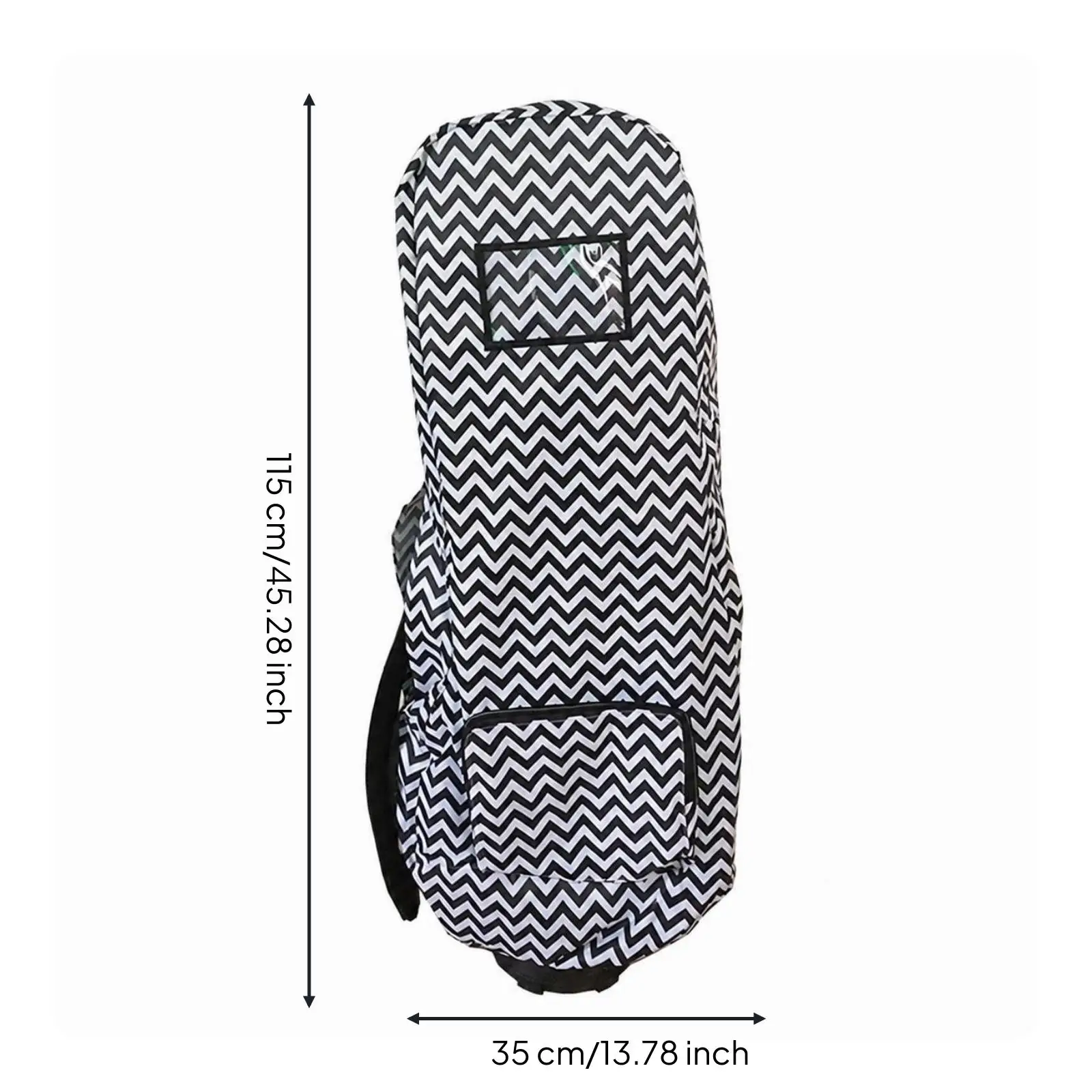 durable-golf-club-rain-cover-for-golf-bag-waterproof-canvas-sleeve-with-transparent-window-and-storage-pocket-for-travel