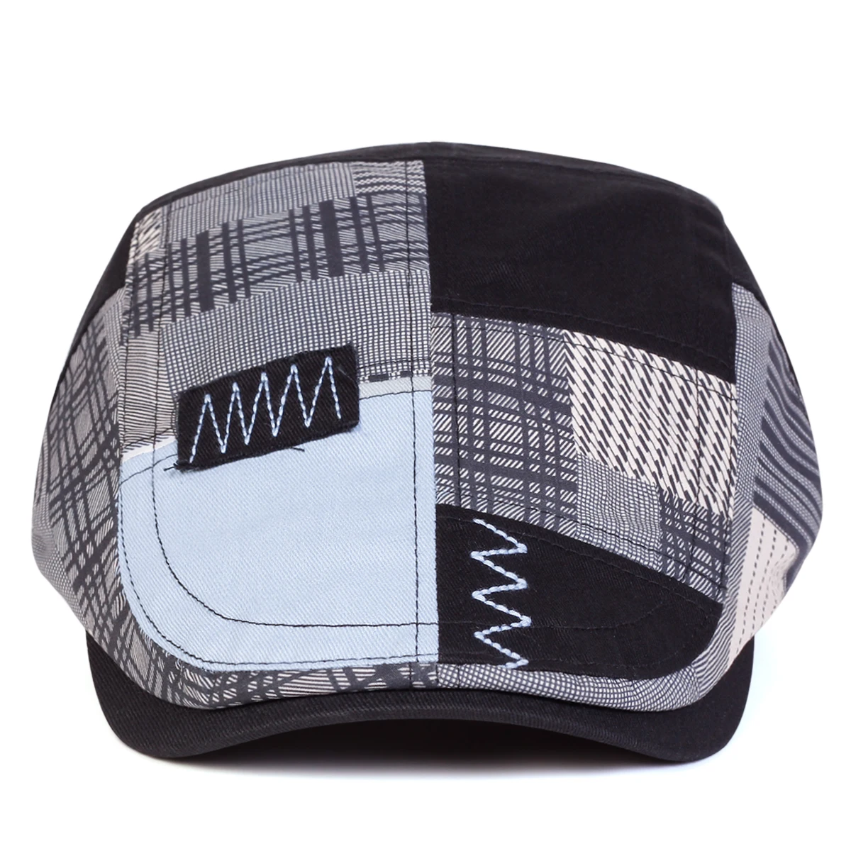 Unisex Bunte Stoff-Spleißmützen Britische Malermützen Frühling Herbst Achteckige Kappe Hip-Hop Baskenmütze – Detail 3