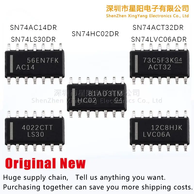 New original SN74ACT32 / SN74AC14 / SN74LS30 / SN74HC02DR SN74LVC06ADR