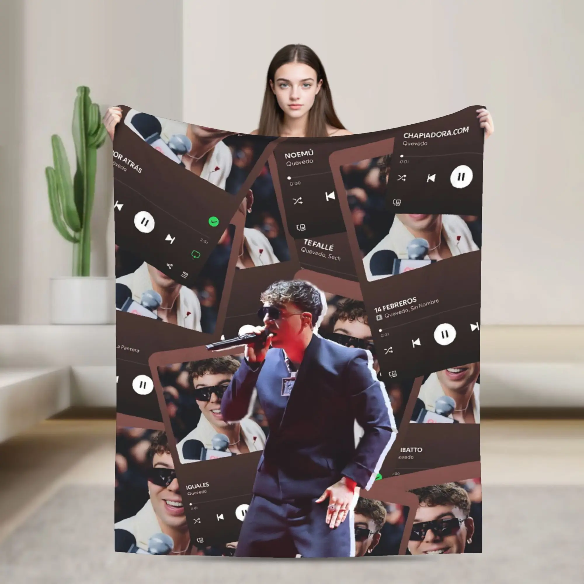 

Rapper Quevedo Super Soft Blankets Child Plush Throw Blanket Pattern Home Decor Flannel Bedspread Sofa Bed Cover