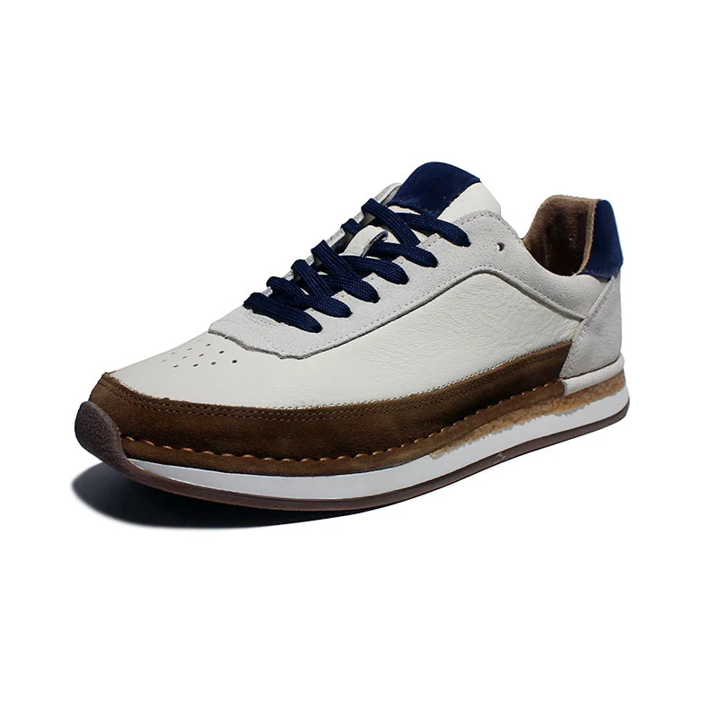 

High-Quality Comfort Men's Shoes New Spring Summer White Sneakers Genuine Leather Retro Trend Casual German Trainer Sports