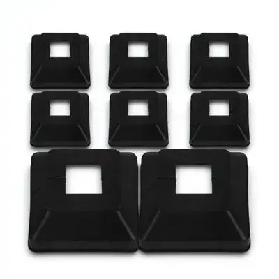 8 pezzi 20x20 copertura del piede della ringhiera in plastica decorazione della gonna della base del palo per la copertura del piede della ringhiera dei ringhiere delle scale della recinzione
