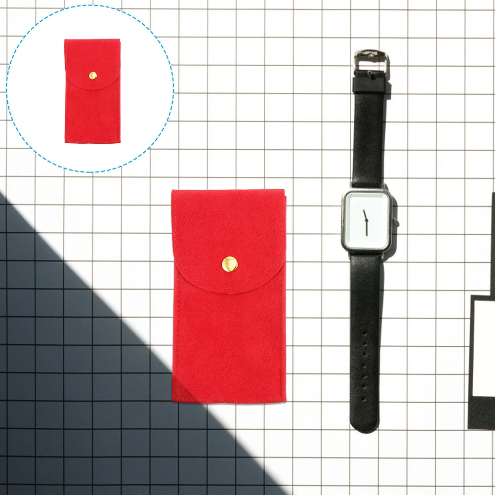 4pcs 플란넬 파우치 여행용 보관 케이스 내구성 내마모성 야외 휴대용 주최자 가방 시계 홀더 쥬얼리