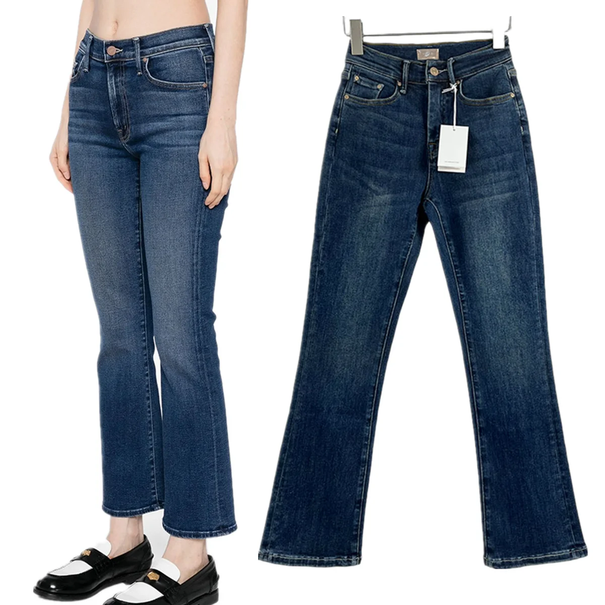 

Синие джинсы Jenny & Dave, женские джинсы, женская одежда, скандинавские минималистичные облегающие джинсы, модные качественные женские джинсовые брюки