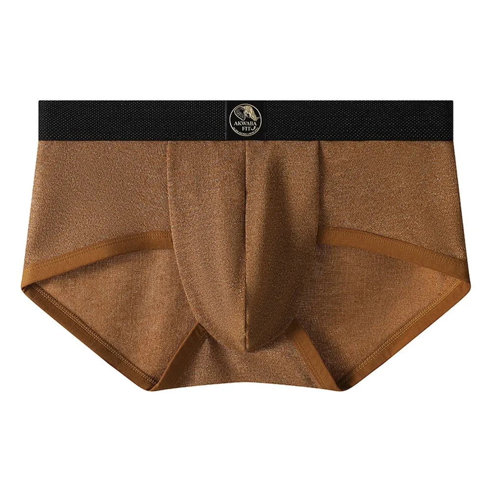 Mens Color Printed Ice Silk Pouch Underwear Soft Breathable Panties Sport Briefs U Pouch Sweat Wicking Breathable Underwear