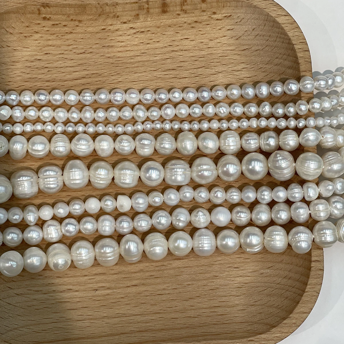 9–10mm Grade A Natural Freshwater Pearls Potato-Shaped Semi-Finished Beads for Jewelry Making DIY Necklaces Bracelet Accessories