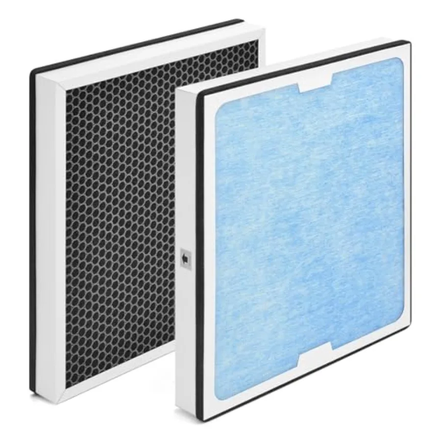

550 HEPA and Activated Carbon Filter Replacement Set Compatible with AlorAir CleanShield HEPA 550 Air Scrubber 17.2x15.3x2 2-Pa