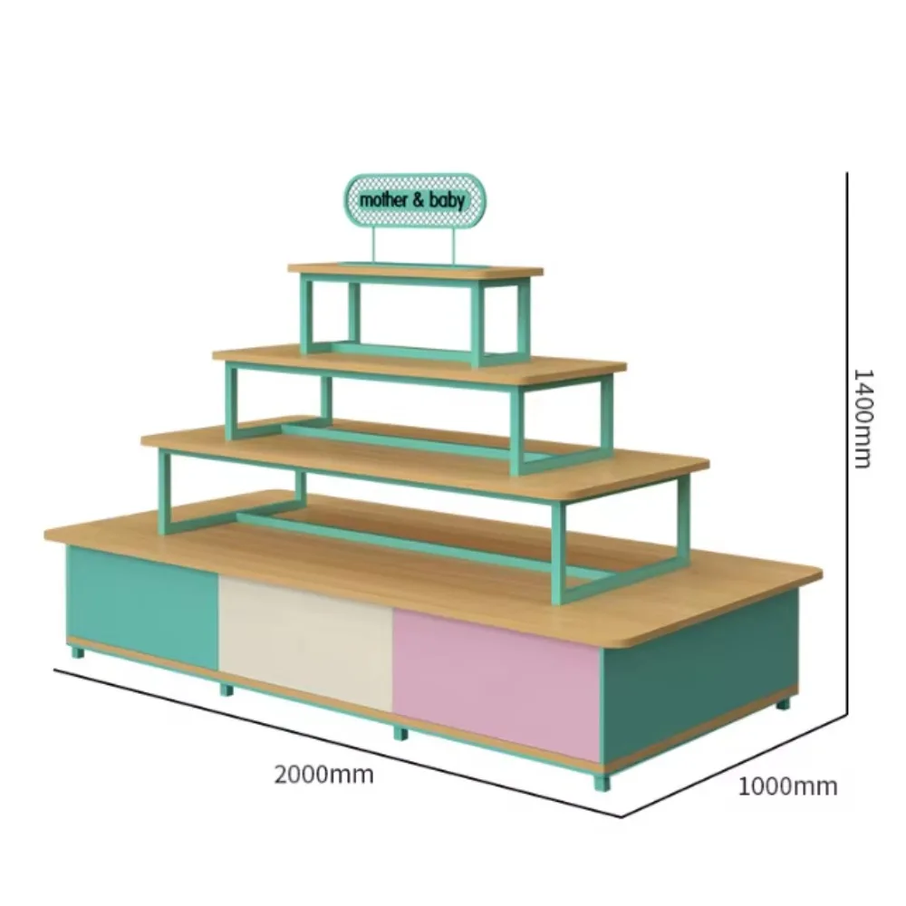 단면 아일랜드 선반 진열대 (유아용 분유, 아동복, 기저귀, 장난감, 슈퍼마켓 선반용)