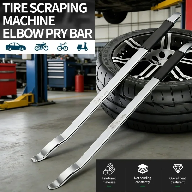 

1/2PCS Professional Tire Changer Pry Bar Tool-Durable Metal,Rubber Handle,Labor-Saving Design,Non-Damaging Pry Corner