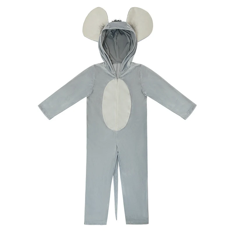 Cute Mouse Cosplay Boys Girls Jumpsuit Animal Cartoon Stage Performance Costume Halloween Roleplay Fancy Dress Up Party Clothes