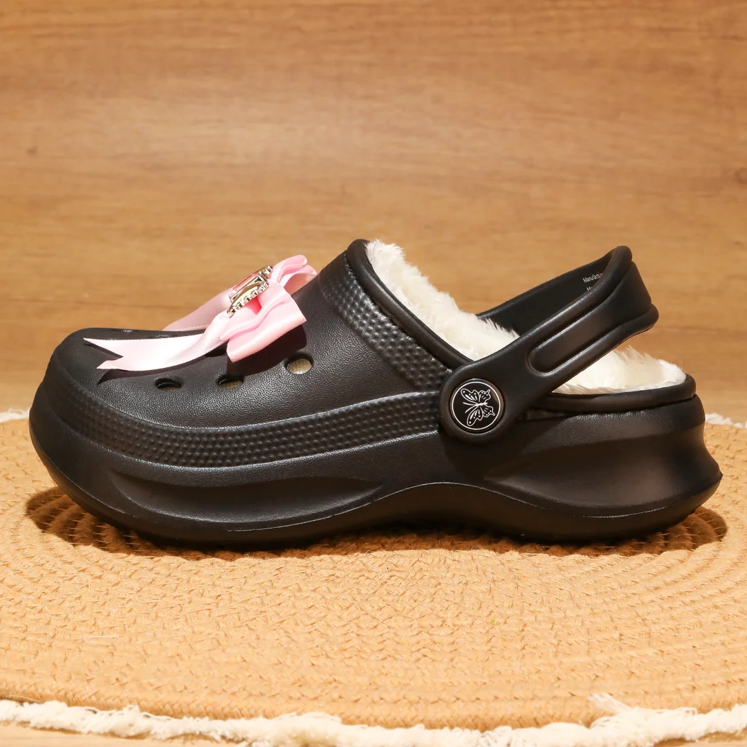 Kinder-Clogs und -Mules mit Fellfutter, leichte Garten-Schuhe mit Baumwollfutter, warme Hausschuhe für Jungen, Mädchen und Kleinkinder, 168. – Detail 16