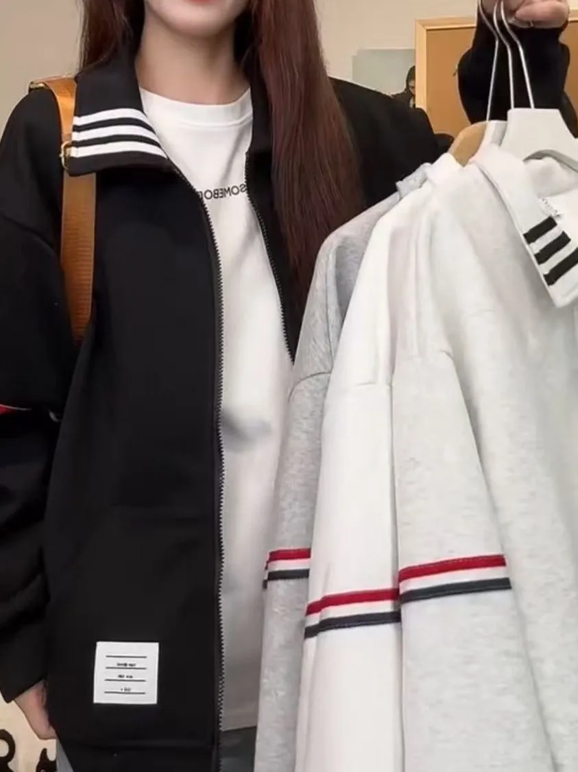 

ex Loose Fit Hoodie Jaet Zipper Design Autumn Winter Casual Wear Anti-Wrinkle Treaent American Sle Windproof