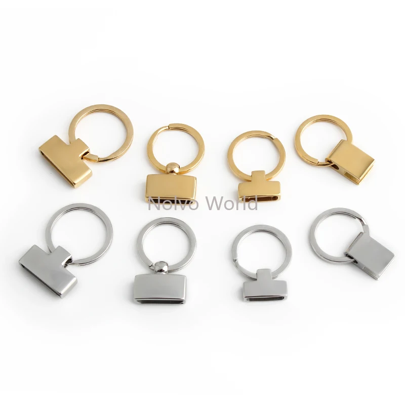 21/18/15/12MM Stainless Steel Metal Split Rings Keychain For DIY Bags Strap Webbing Stopper Ring Chain Holder Hooks Accessories