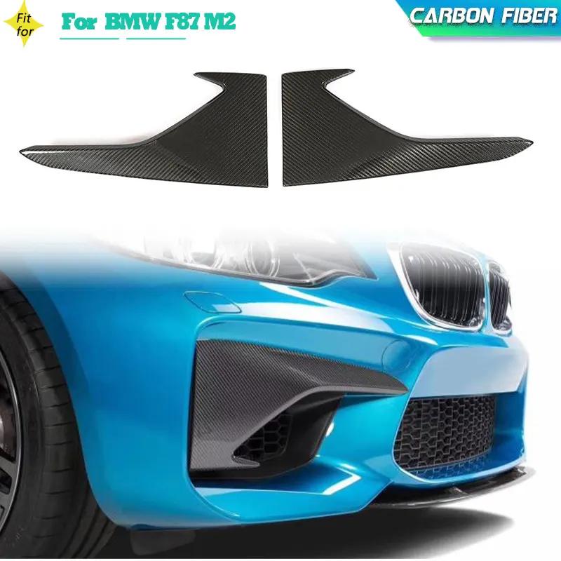 

Carbon Fiber Car Front Bumper Canards For BMW F87 M2 Coupe 2-Door 2016-2018 Front Fog Light Cover Fender Air Vent Trim Body Kits